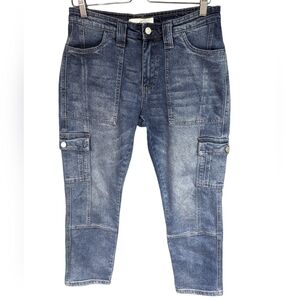 Kancan Bobbie Slim Straight Cargo Jeans Sz 7/27